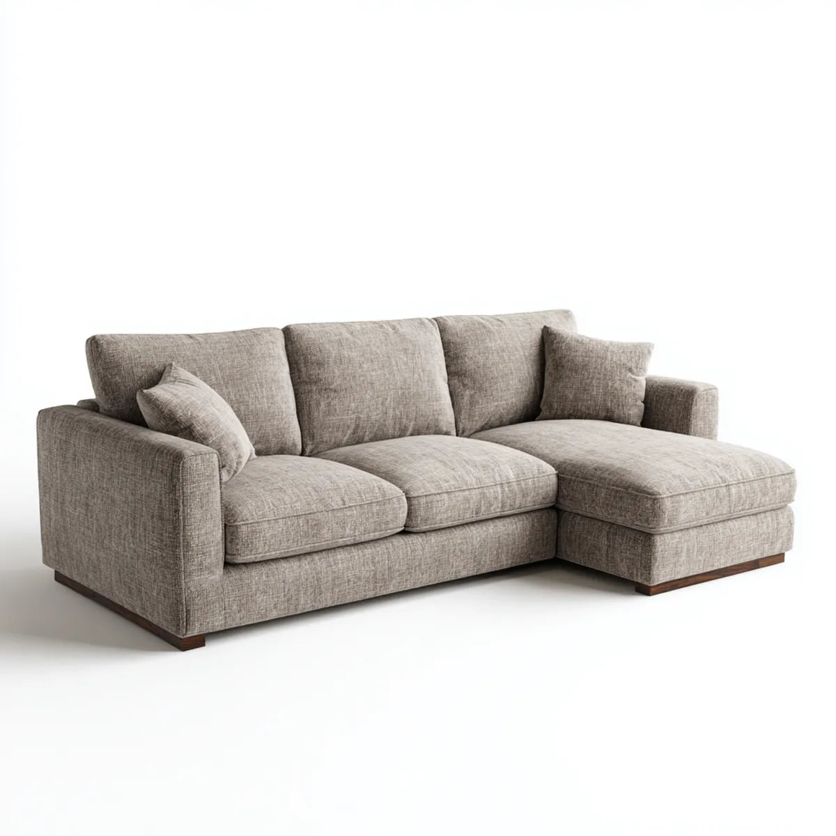 Sofa, Kanapa narożna z krzesełkowym gołębicą 250 x 160 x 85 cm w poliestrze 3 siedzenia