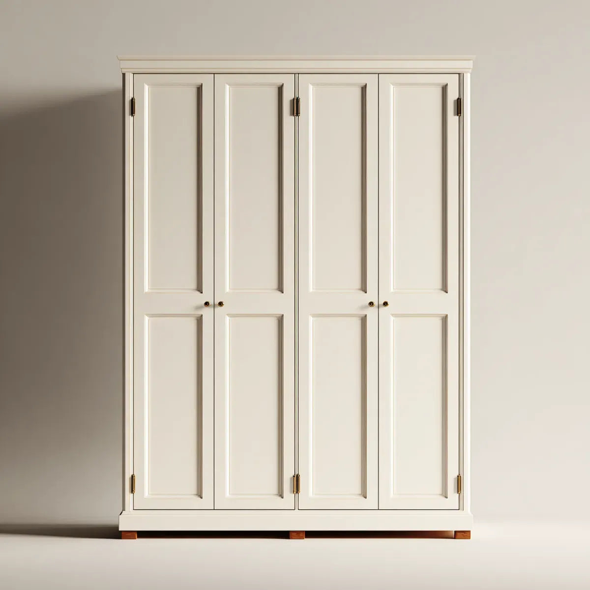 Szafa 4-drzwiowa biały 200 x 60 x 220 cm MDF prostokątna
