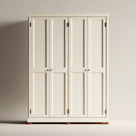 Szafa 4-drzwiowa biały 200 x 60 x 220 cm MDF prostokątna