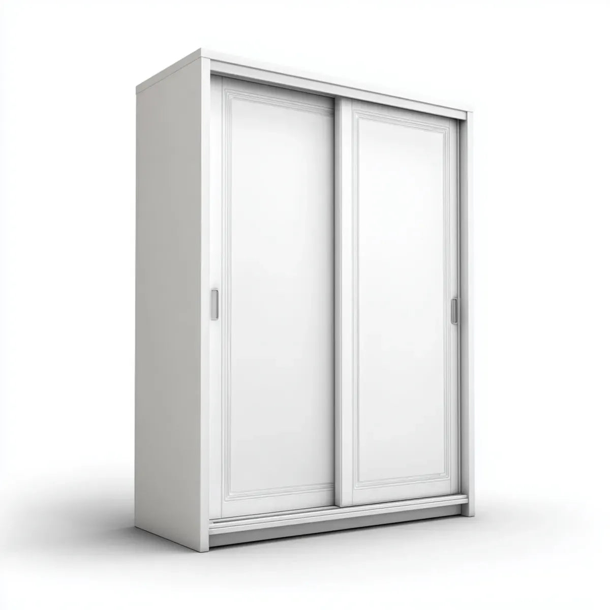 Szafa, Pływająca szafka drzwi Biała 120 x 60 x 200 cm płyta wiórowa prostokątna 2 drzwi