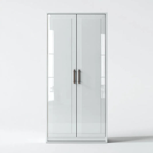 Szafa 2-drzwiowa biała 80 x 52 x 180 cm MDF prostokątna